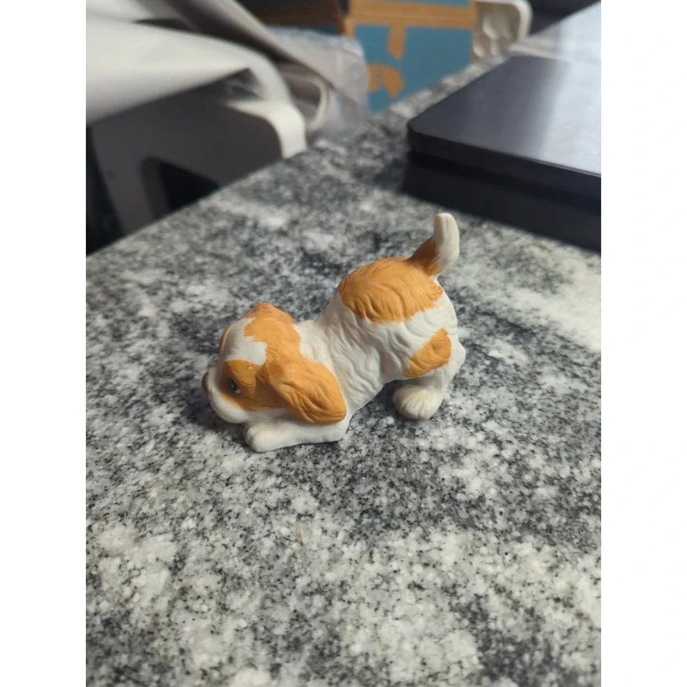 Vintage HOMCO Spaniel Puppy Brown & White Figurine #1407 Replacement